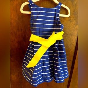 Polo Ralph Lauren 2T girls navy and white striped dress
